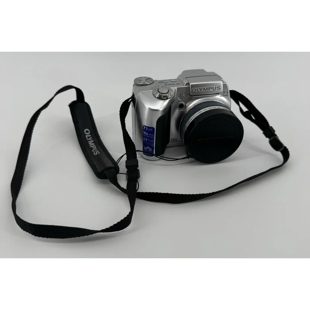 Olympus SP-510 UZ 10X Zoom 7.1MP Digital Camera Silver With Box Tested & Working
